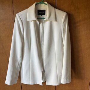 Lafayette148 NY Jacket Zip Front Side Slit Pockets